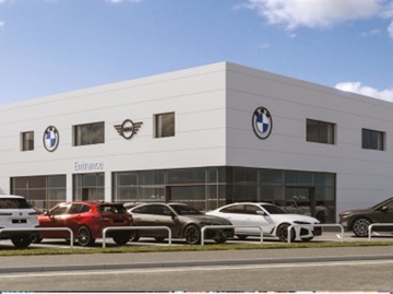 Staircase Tread Installation at BMW Dealership